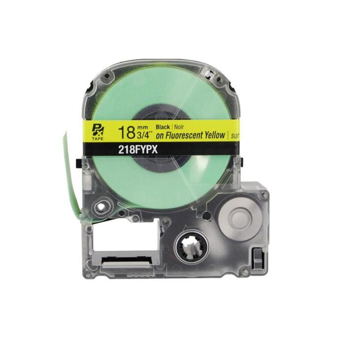 K-Sun 218FYPX Black on Fluorescent Yellow 3/4_ x 16_ LabelWorks PX Industrial Fluorescent Tape (Industrial) Polyester