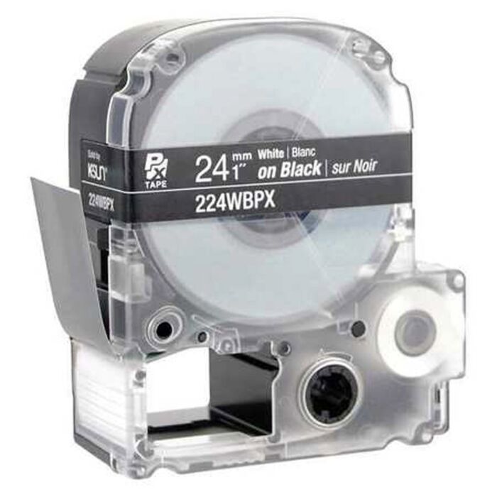 K-Sun 224WBPX White on Black 1_ x 30_ LabelWorks PX Industrial Tape (Industrial) Polyester