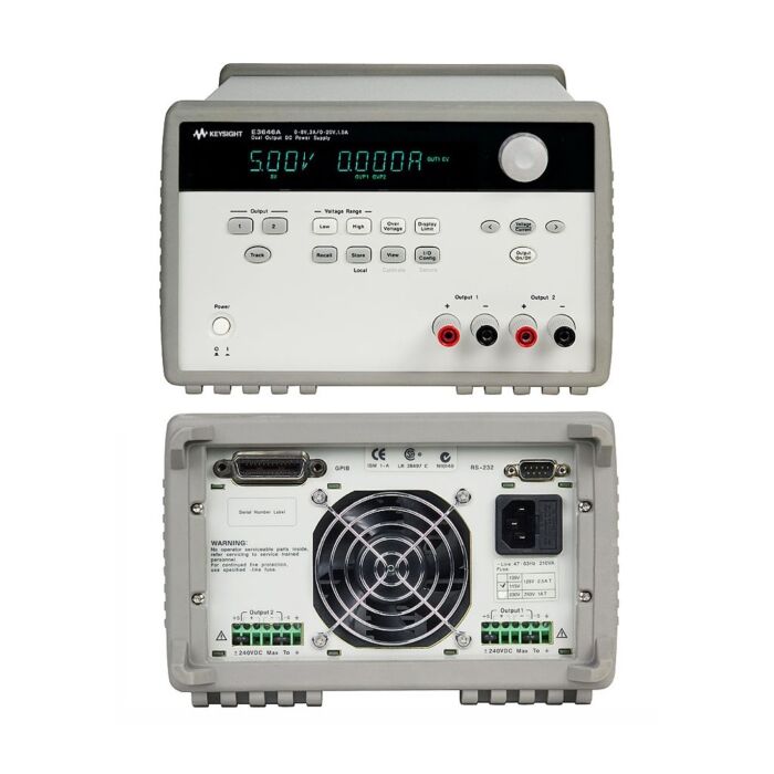 Keysight E3648A for Rent, 8V, 5A or 20V, 2.5A, 100W, Dual Output, DC Power Supply