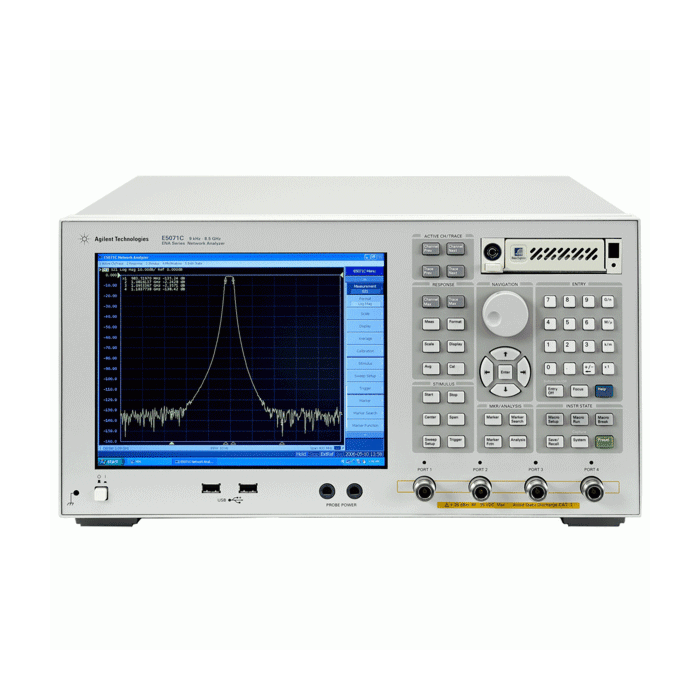 Keysight / Agilent E5071C-285 for Rent, RF Network Analyzer, 2-port Test Set, 100kHz to 8.5GHz