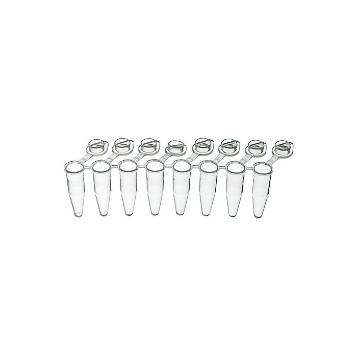 Labcon 3927-550-000-9 PurePlus 0.2mL 8-Well PCR Tube Strips w/Clear Flat Caps,pk/120