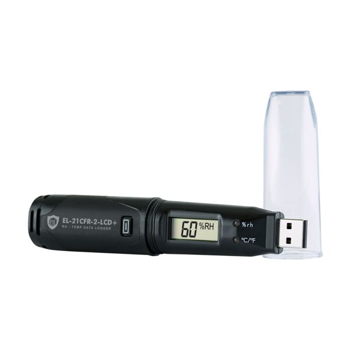 Lascar EL-21CFR-2-LCD+ EasyLog 21CFR Comp, High Accu, Temp,Hum&Dwpt Data Logger w/LCD