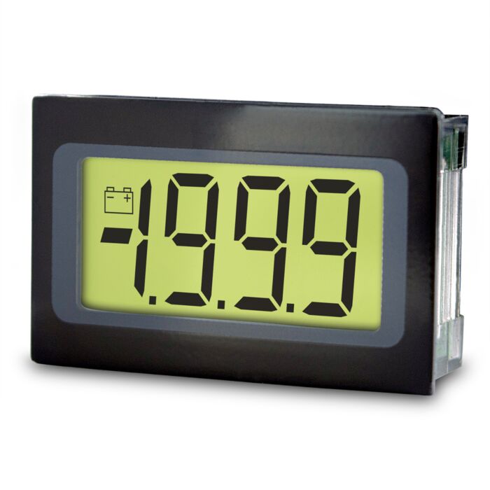 Lascar SP 200 Splash-Proof Ultra Low Profile LCD Voltmeter, 12 Pin Version