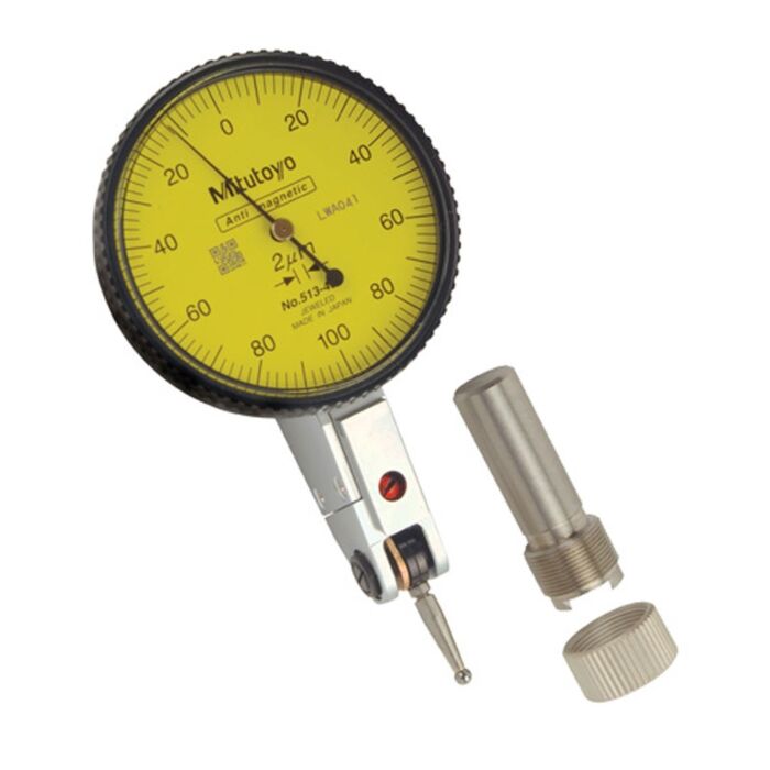 Mitutoyo 513-412-10T Dial Test Indicator Set,.030"Range,.0005"Accur.,White Dial