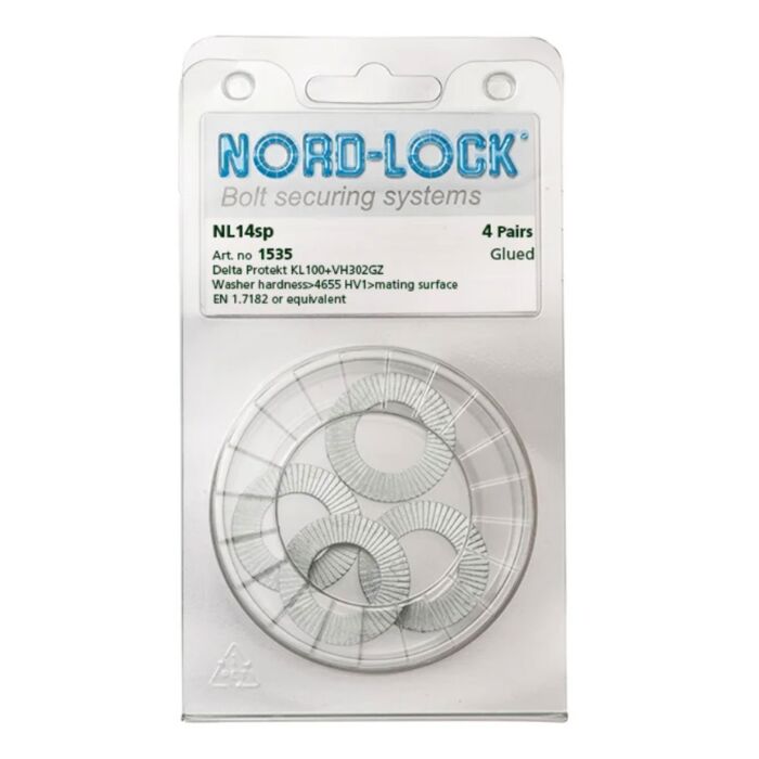 NORD-LOCK NL14SP Wedge Locking Washers, 9/16"(M14),ID 3/5