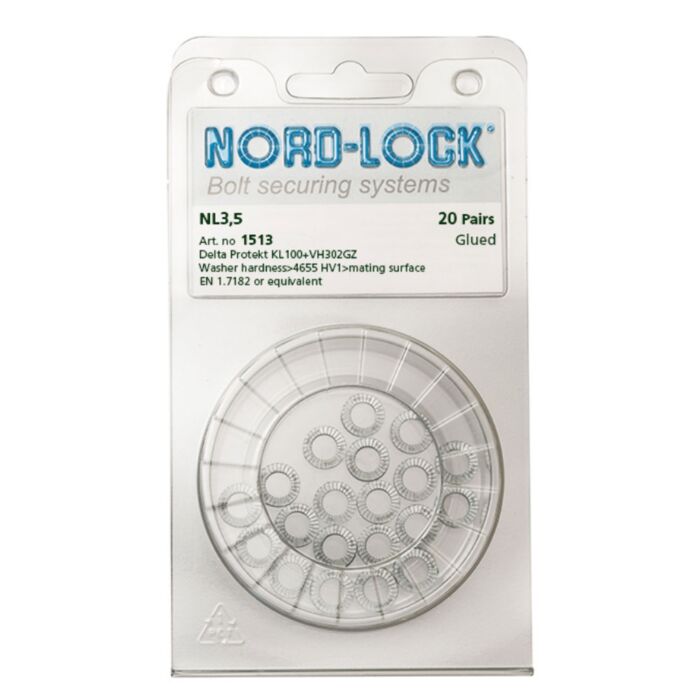 NORD-LOCK NL3.5 Wedge Locking Washers, M3.5, ID 0.15