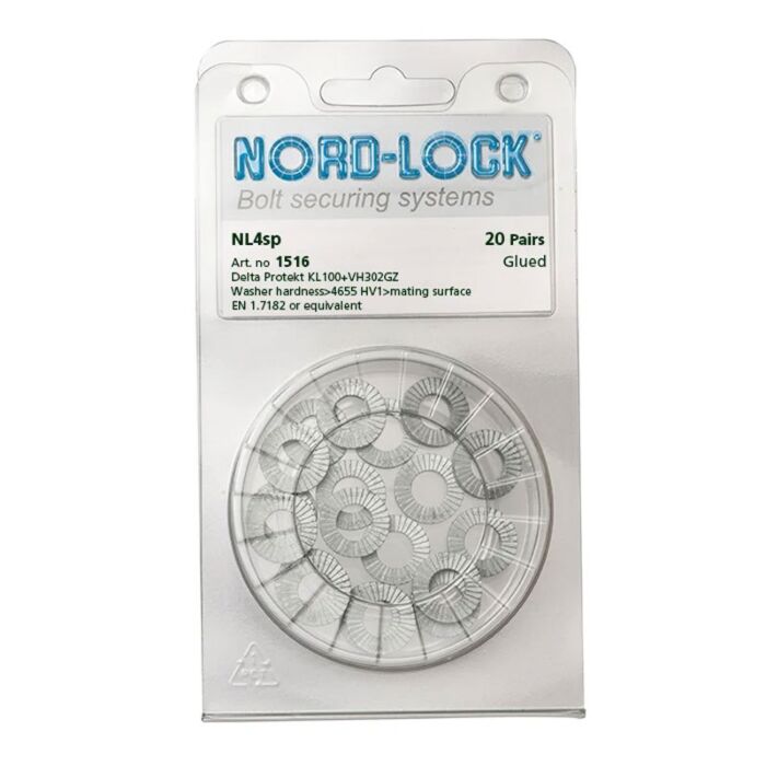 NORD-LOCK NL4SP Wedge Locking Washers, M4, ID 0.17