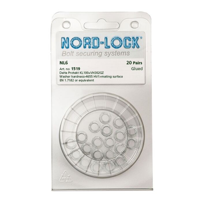 NORD-LOCK NL6 Wedge Locking Washers,M6, ID 0.26