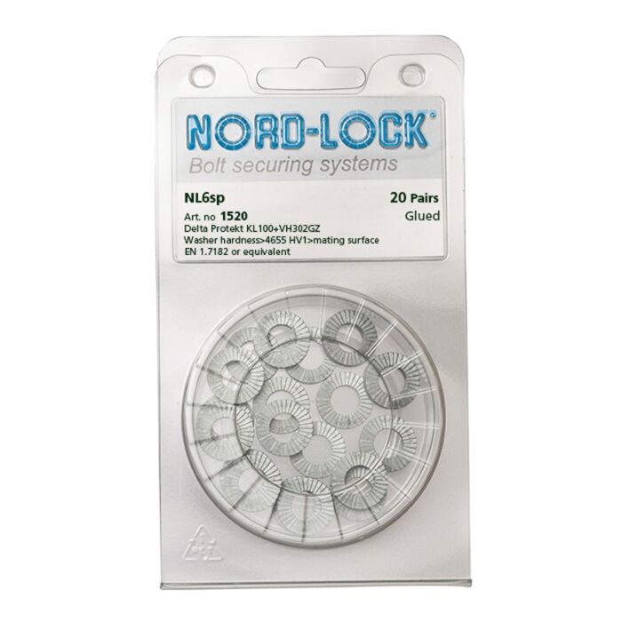 NORD-LOCK NL6SP Wedge Locking Washers, M6, ID 0.26