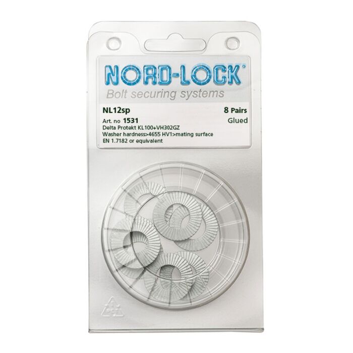NORD-LOCK NL12SP Wedge Locking Washers,M12, ID 0.51