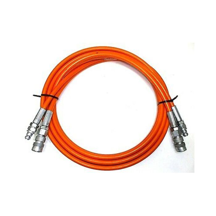 Used Plarad 800 PSI HOSE High Pressure Twin Hose, 800bar, 8m w/Coupling & Nipple