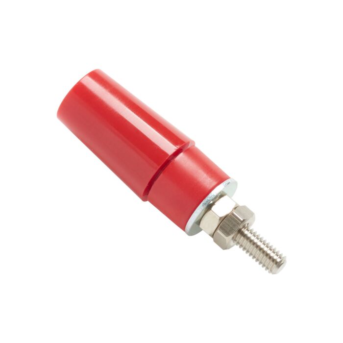 Pomona 73098-2 4mm Mounting Safety Jack, Red 