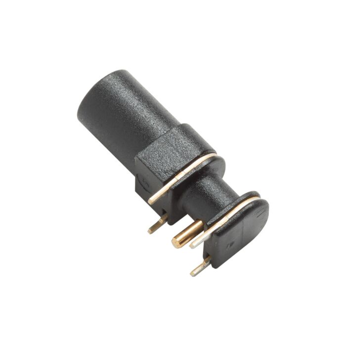 Pomona 73099-0 R/A 4mm Mounting Safety Jack For PCB, Black