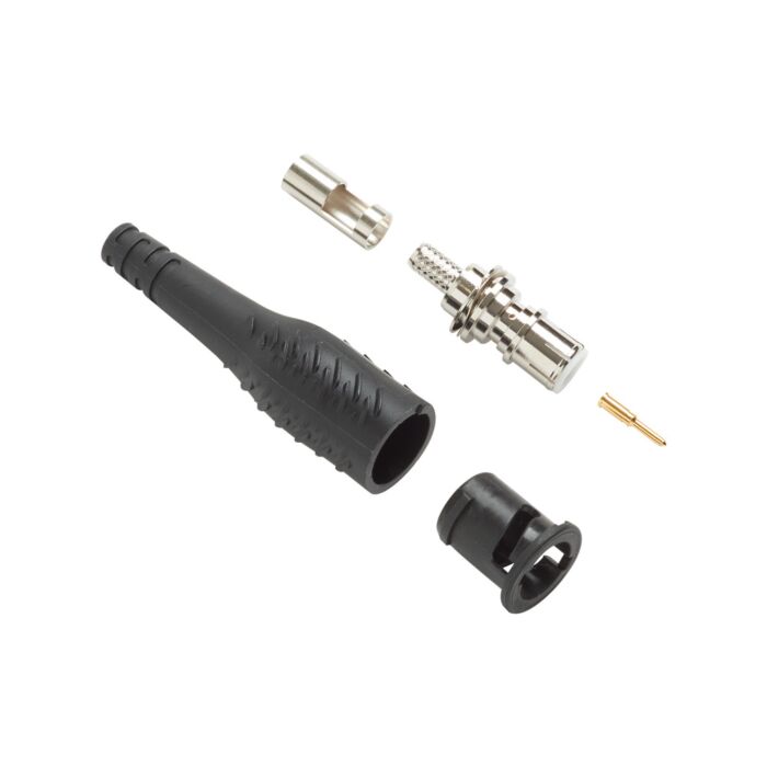 Pomona 73104-0 DIY Insulated BNC (M) Connector, 50 Ohm, Black