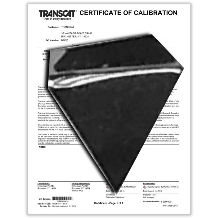 PROCISION 1mg Weight, 316L SS, OIML F1 Accuracy +/- 0.020 mg, with Calibration Certificate