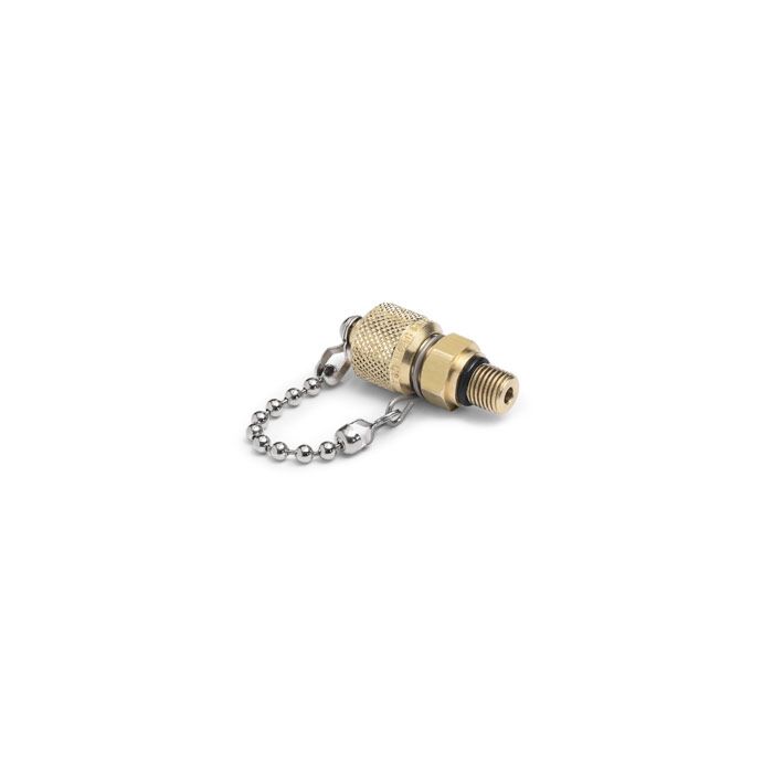 Ralston Instruments QTFT-5SB0 QTVC Outlet Port, Male Quick-test with Cap and Chain Adapter