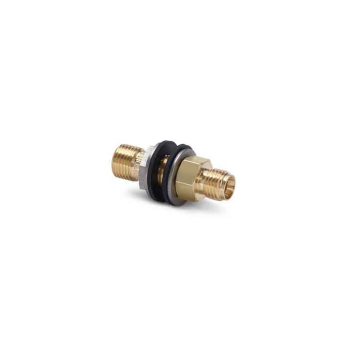 Ralston Instruments QTHA-HTBB-2T 1/4" tube fitting x male Quick-test bulkhead union, Brass
