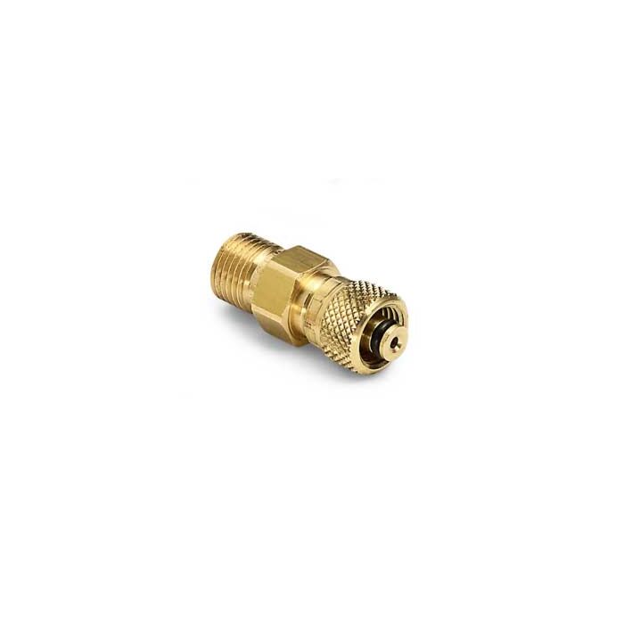 Ralston Instruments QTHA-MTB0-6MM 6mm Tube Fitting x Male Quick- Test, No Check Valve, Brass