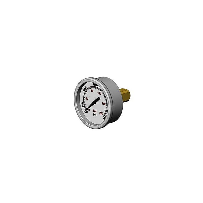 Ralston Instruments NPAK-0016 Dual Scale Pressure Gauge, 3000 PSI