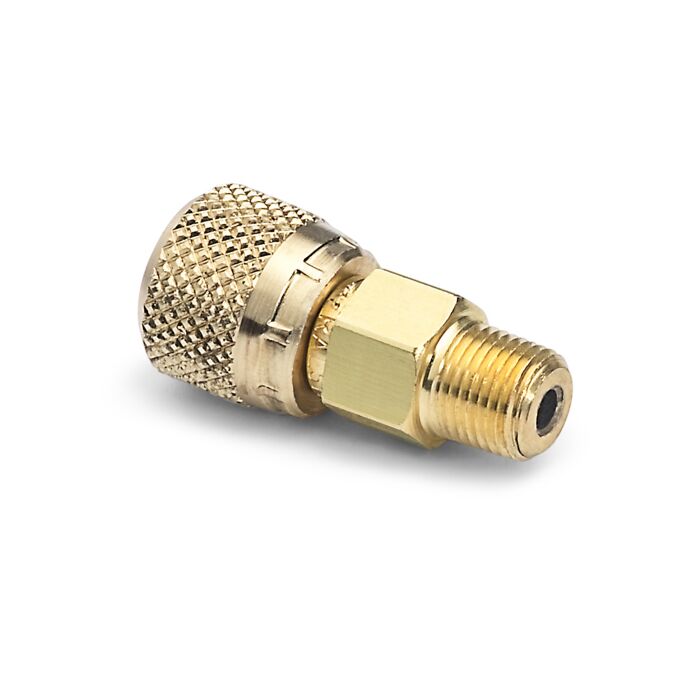 Ralston Instruments QTHA-1MBA 1/8" Male NPT x Female Quick-test, no Check-valve, Brass Adapter