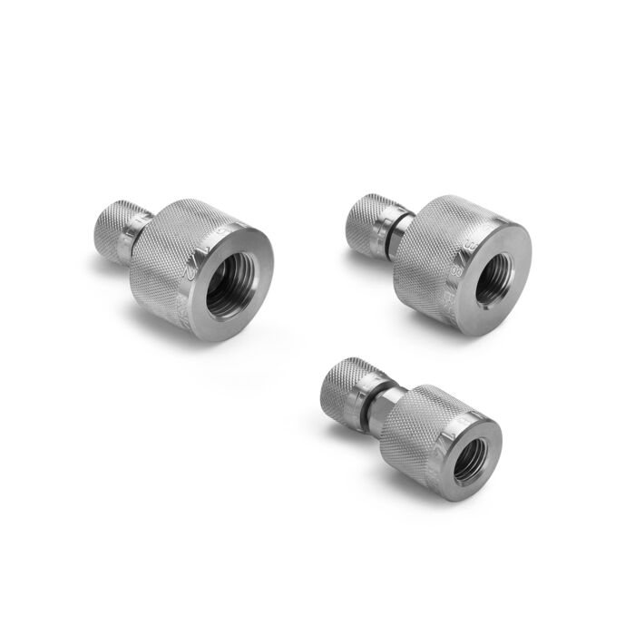 Ralston Instruments QTHA-2FSA-RG-QD 1/4" Female BSPP Quick-disconnect x Female Quick-test, Stainless Steel Adapter