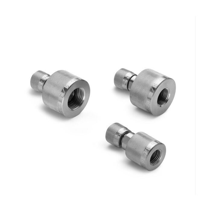 Ralston Instruments QTHA-4FSA-RG-QD 1/2" Female BSPP Quick-Disconnect x Female Quick-test, Stainless Steel Adapter