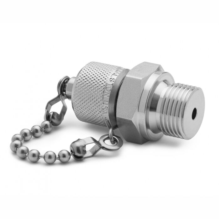 Ralston Instruments XTFT-3MS0-RS G 3/8" Male BSPP x Male Quick-test, no Check-valve, Stainless Steel Adapter