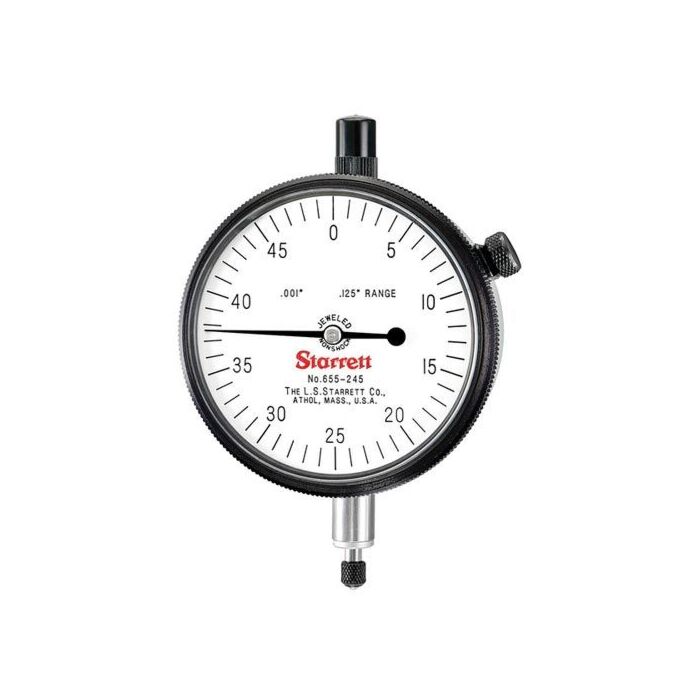 Starrett 655-245J 53601 2 3/4" Dial Indicator .125" Range