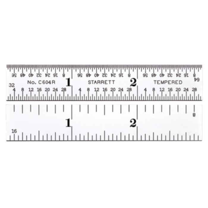 Starrett C604R-3 56466 3" Spring Tempered Rule  56466