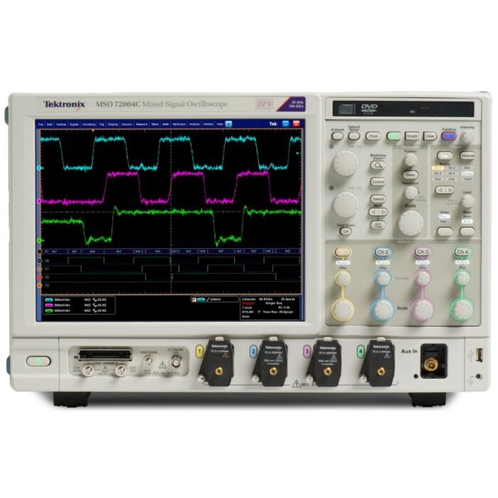 Tektronix MSO72004C for Rent, Mixed Signal Oscilloscope, 20 GHz, 4 + 16 Channel, 100 GS/s