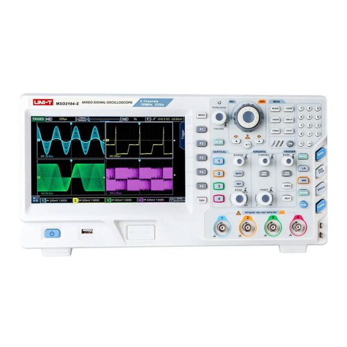 Uni-T  MSO2104-S 100MHz 4+16 Channel MSO Oscilloscope w-Signal Generator