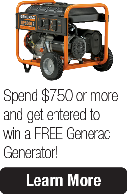 Win a Generac Generator when purchasing $750 or more from Transcat.